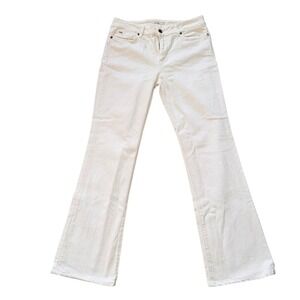 Joe's Jeans The Muse Women 30 White Flare Bootcut Stretch Denim Mid Rise USA